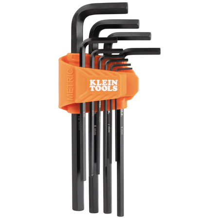 KLEIN TOOLS Standard Long Hex Key Set, Metric, 10-Piece LS10M